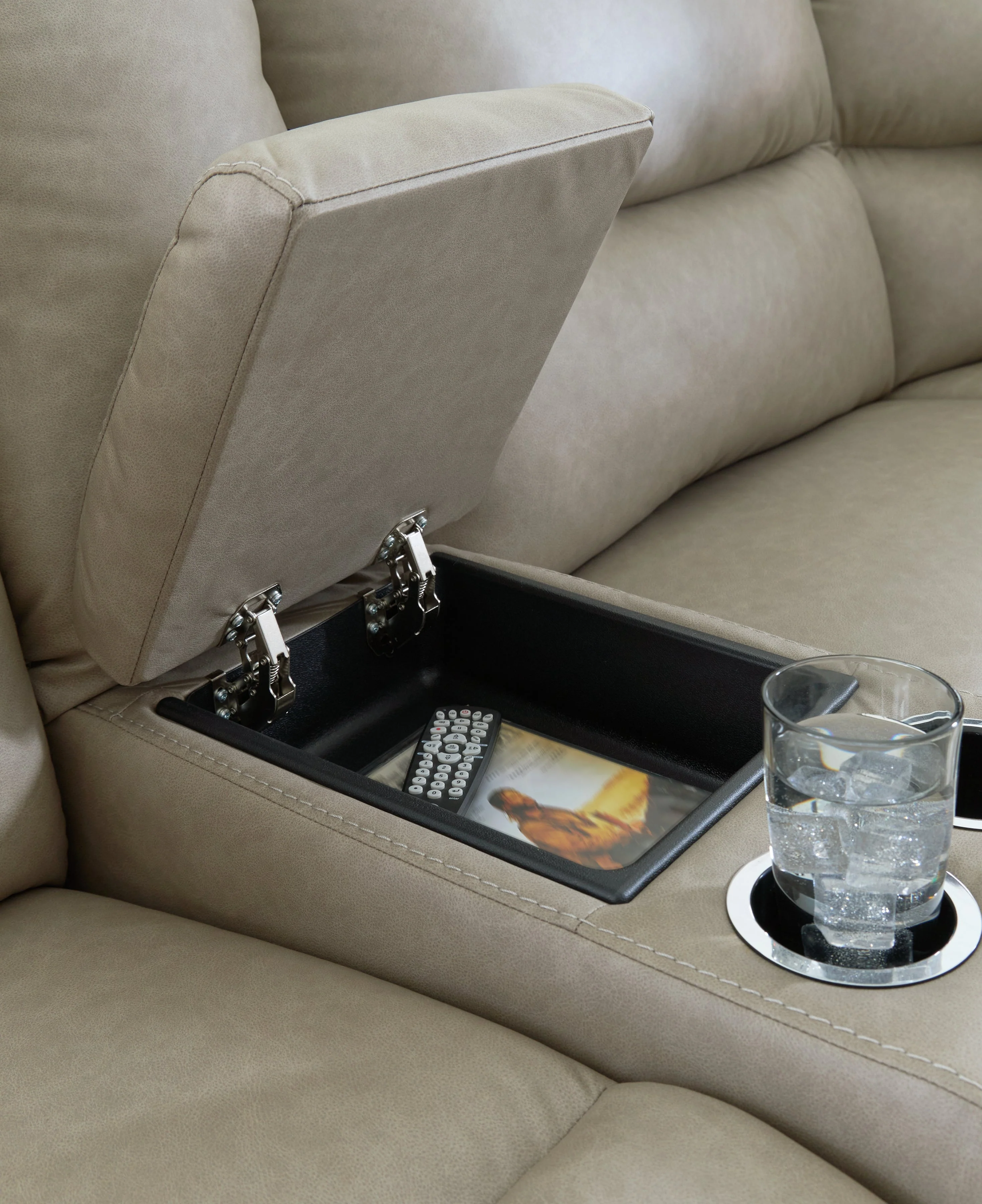 Narwhal Place Pebble 6-Piece Power Reclining Sectional with Storage Console - Image 5