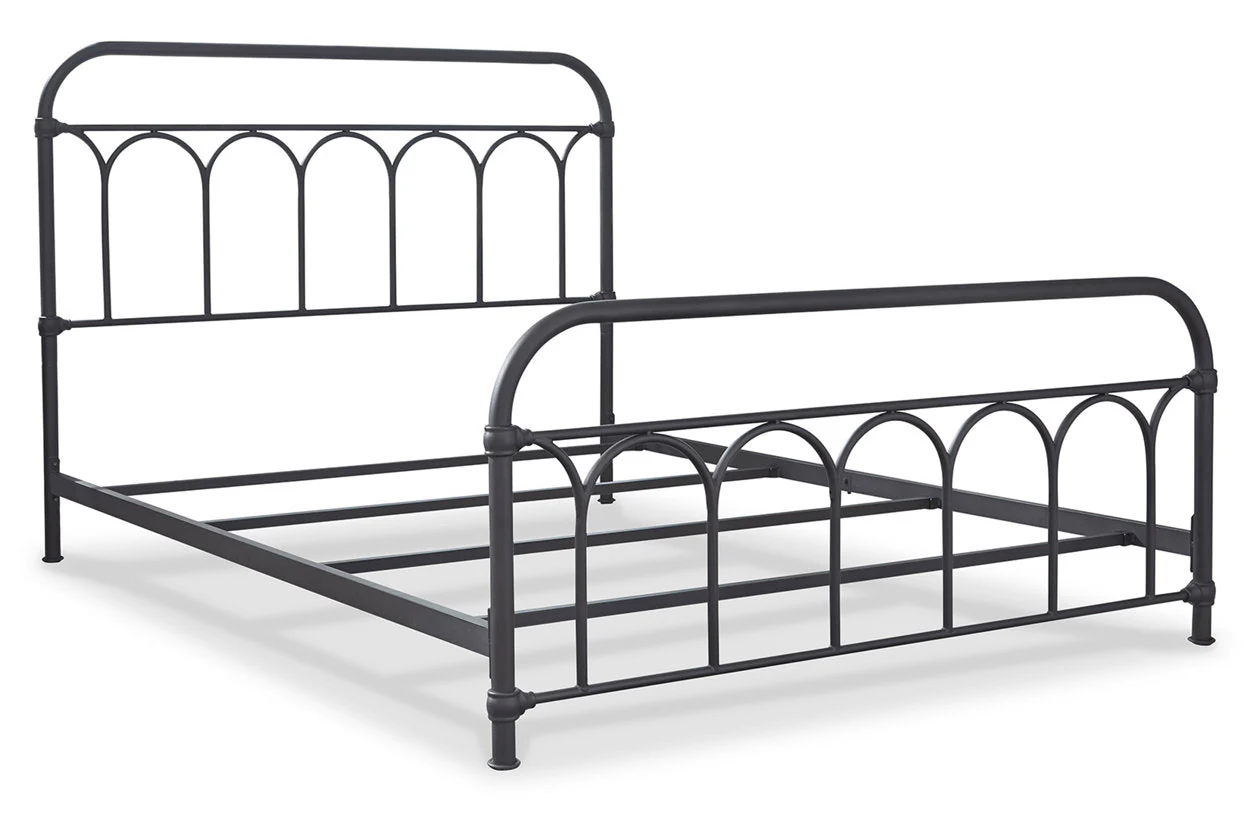 Nashburg Black Queen Metal Platform Bed - Image 6