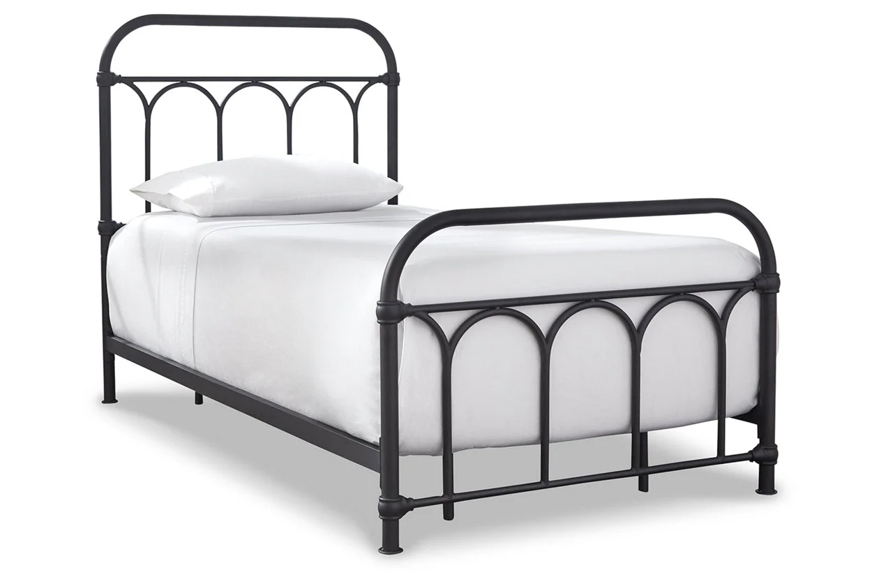 Nashburg Black Twin Metal Platform Bed