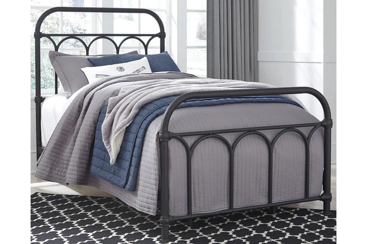 Nashburg Black Twin Metal Platform Bed - Image 3