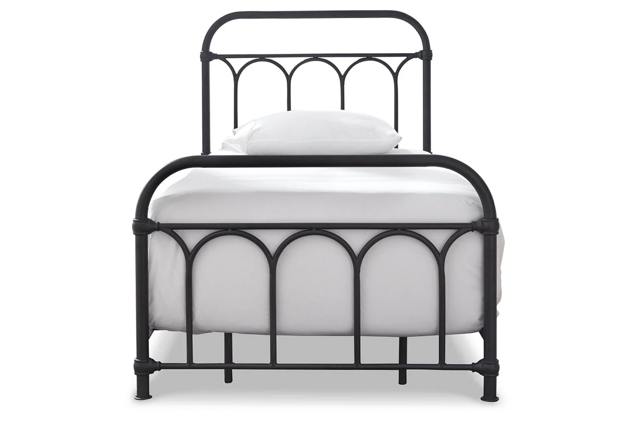 Nashburg Black Twin Metal Platform Bed - Image 4