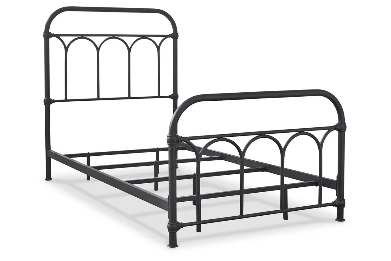 Nashburg Black Twin Metal Platform Bed - Image 6