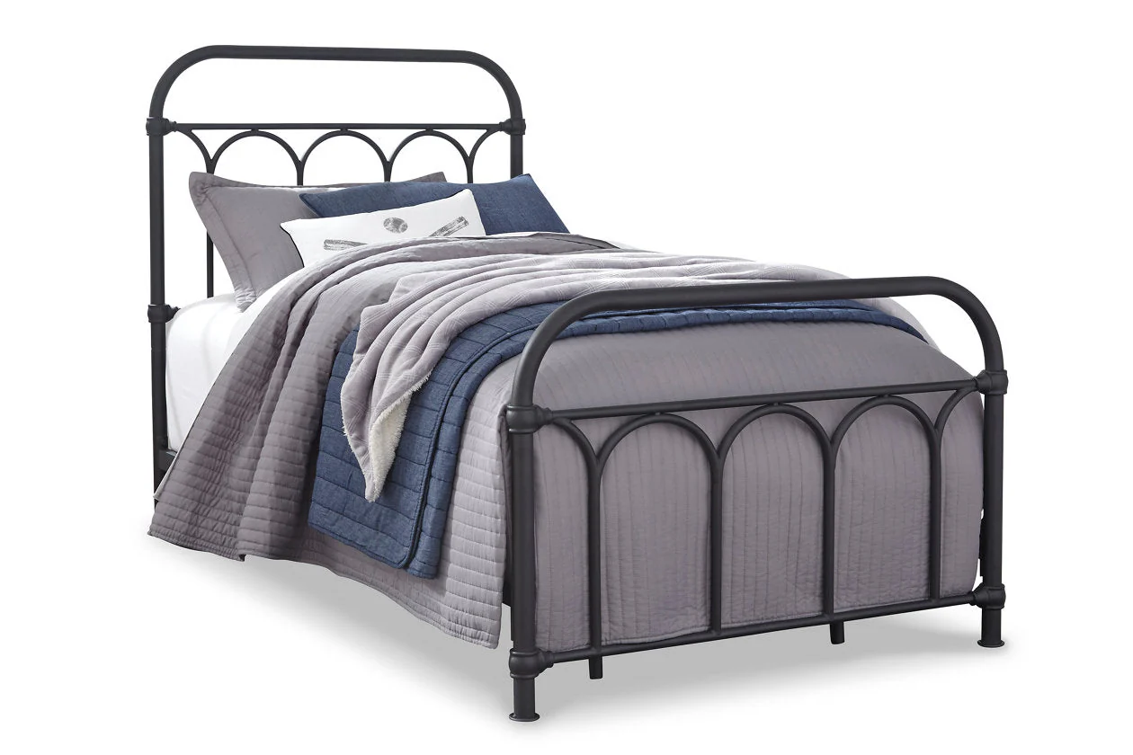 Nashburg Black Twin Metal Platform Bed - Image 7