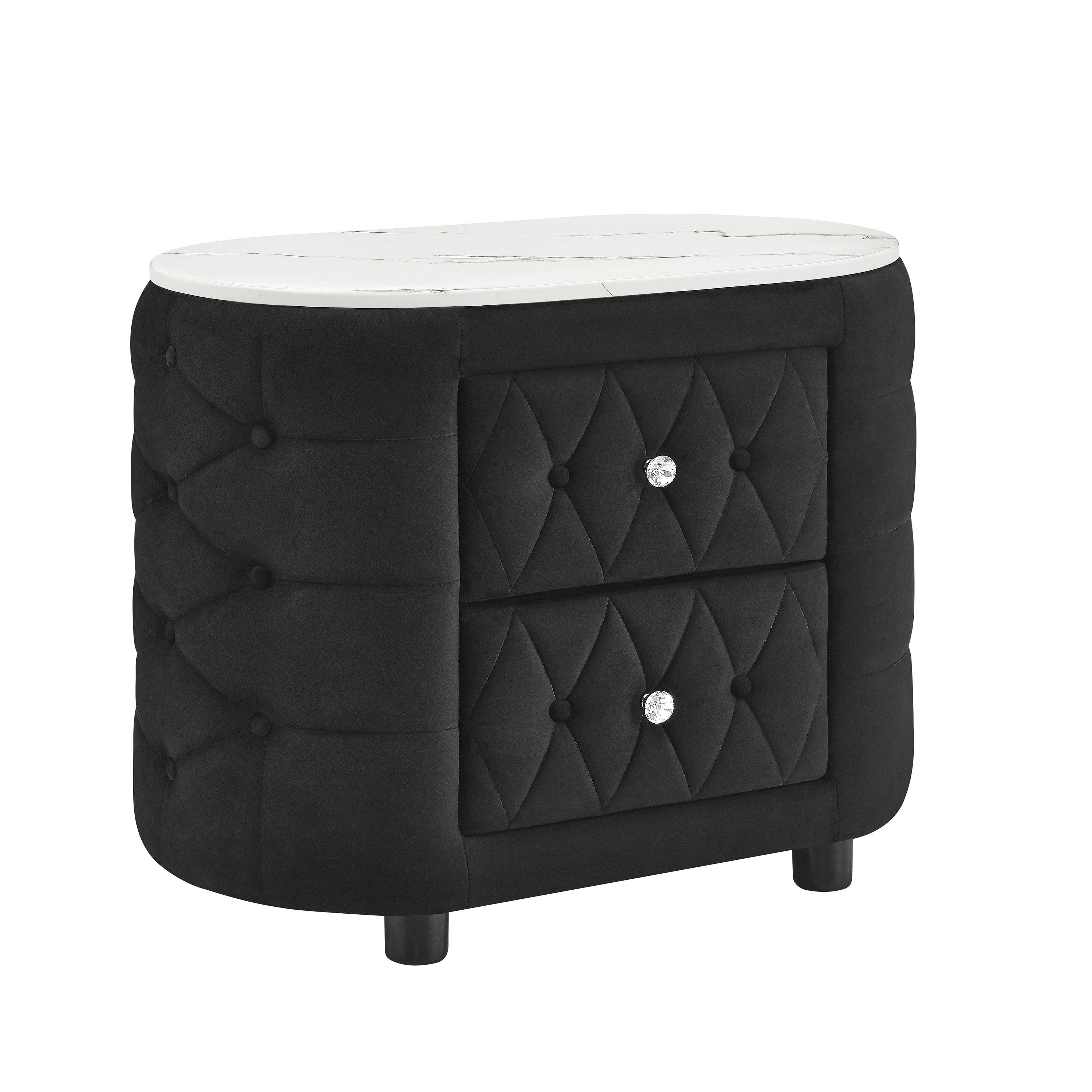 Natalia Black Nightstand - Image 2