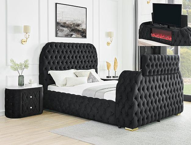 Natalia Black Nightstand - Image 6