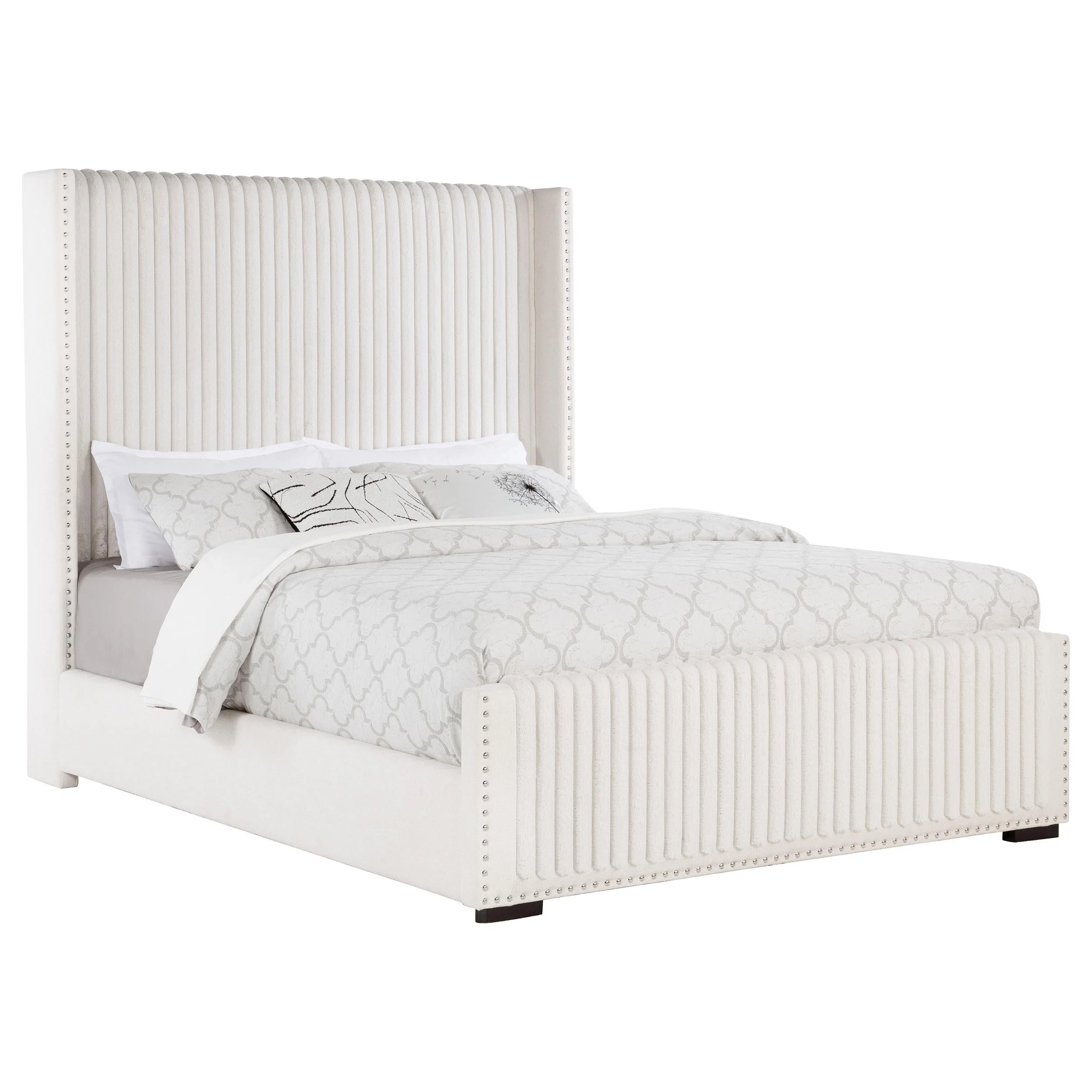 Natasha 69-inch Upholstered California King Bed Cream - Image 2