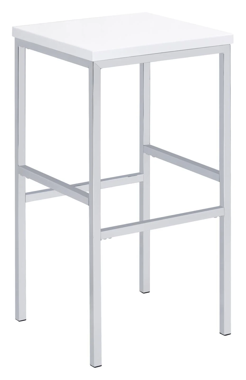 Natividad White High Gloss/Chrome 5-Piece Bar Set - Image 5