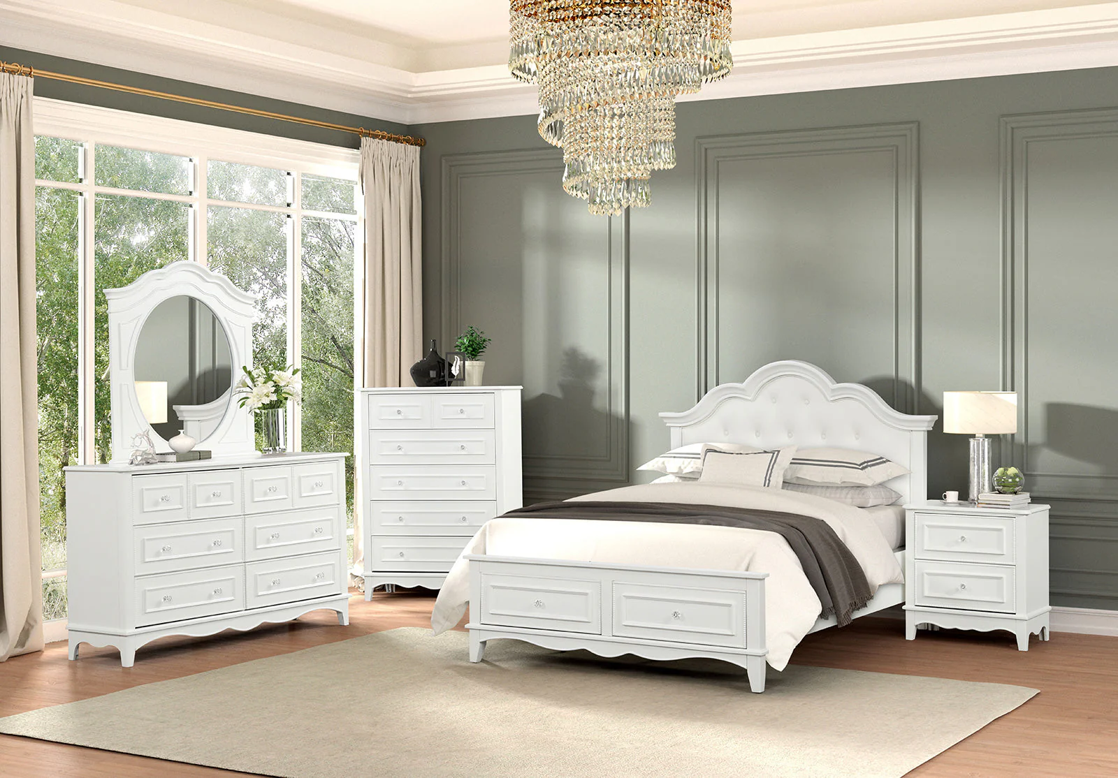 Naucalpan White Queen Bed - Image 6