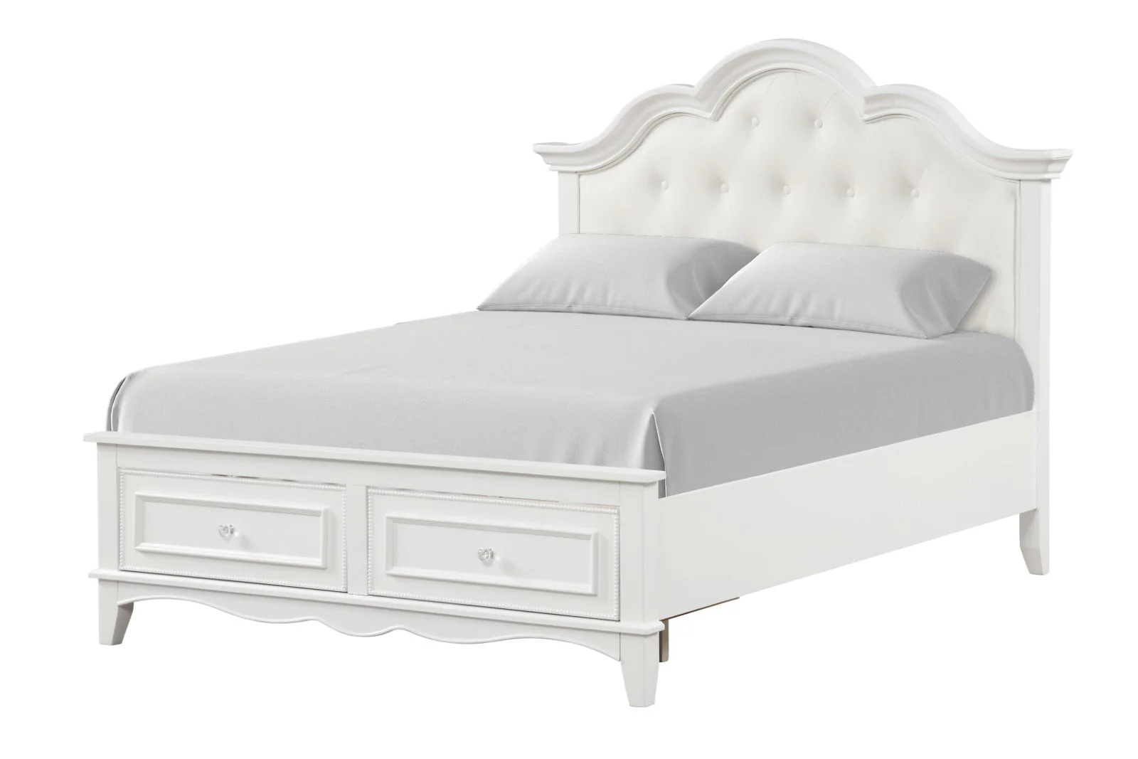 Naucalpan White Twin Bed - Image 2