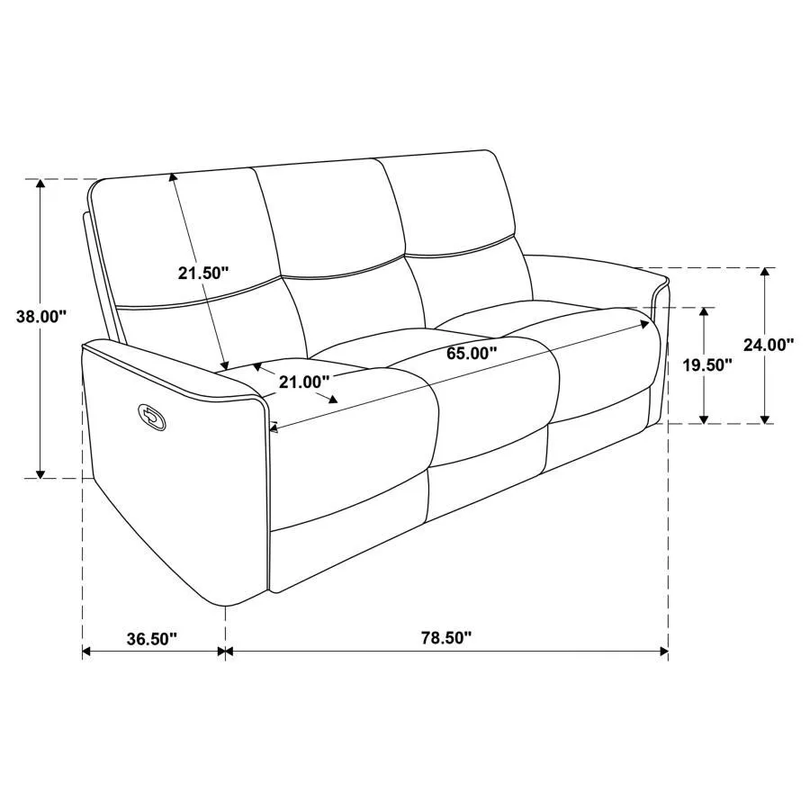 Navarro Chenille Upholstered Reclining Sofa - Image 22