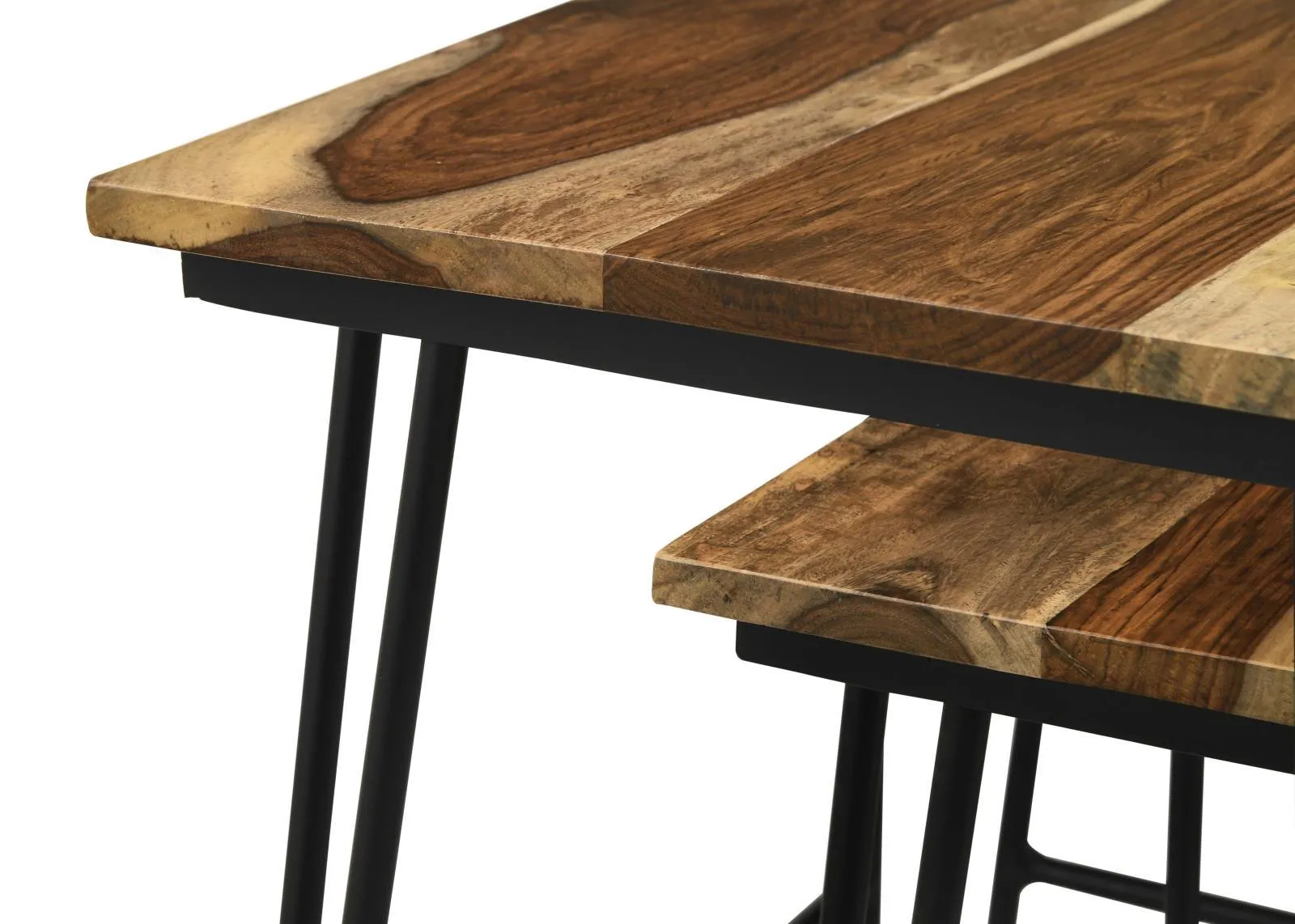 Nayeli Natural and Black 3-Piece Nesting Table with Hairpin Legs - Image 8