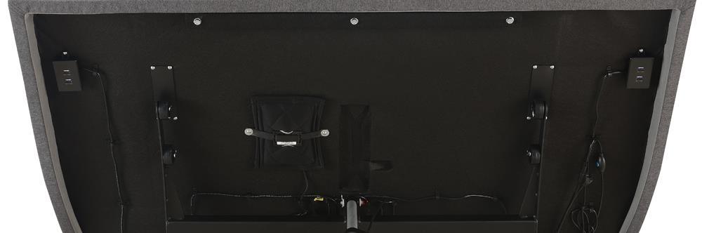 Negan Gray/Black Full Adjustable Bed Base - Image 17