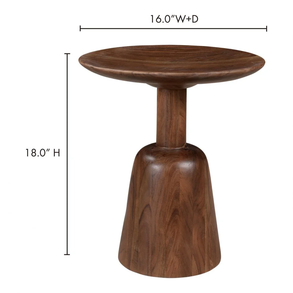 Nels End Table Dark Brown - Image 5