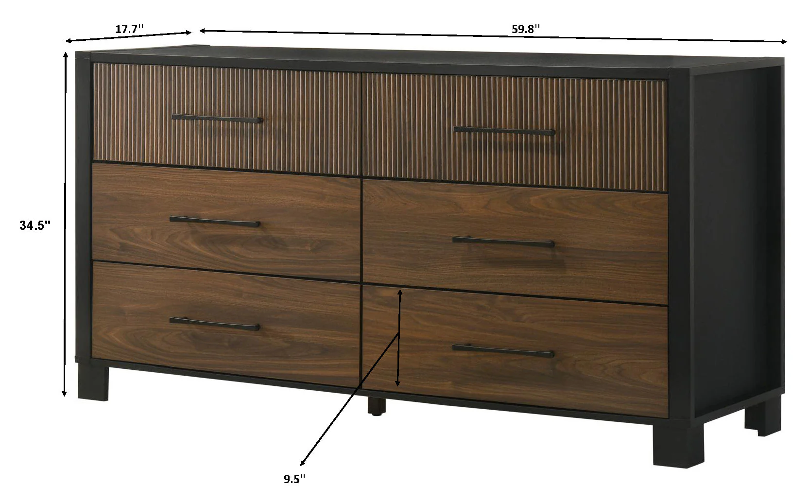 Nemy Brown/Black Dresser - Image 3
