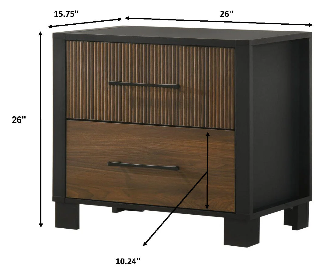 Nemy Brown/Black Nightstand - Image 2