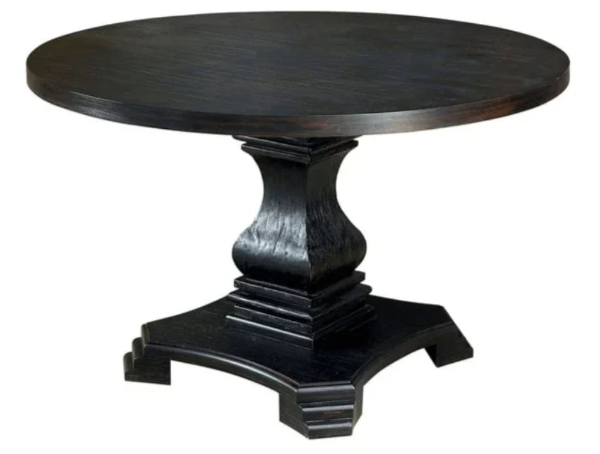 Nerissa Antique Black/Beige Round Table