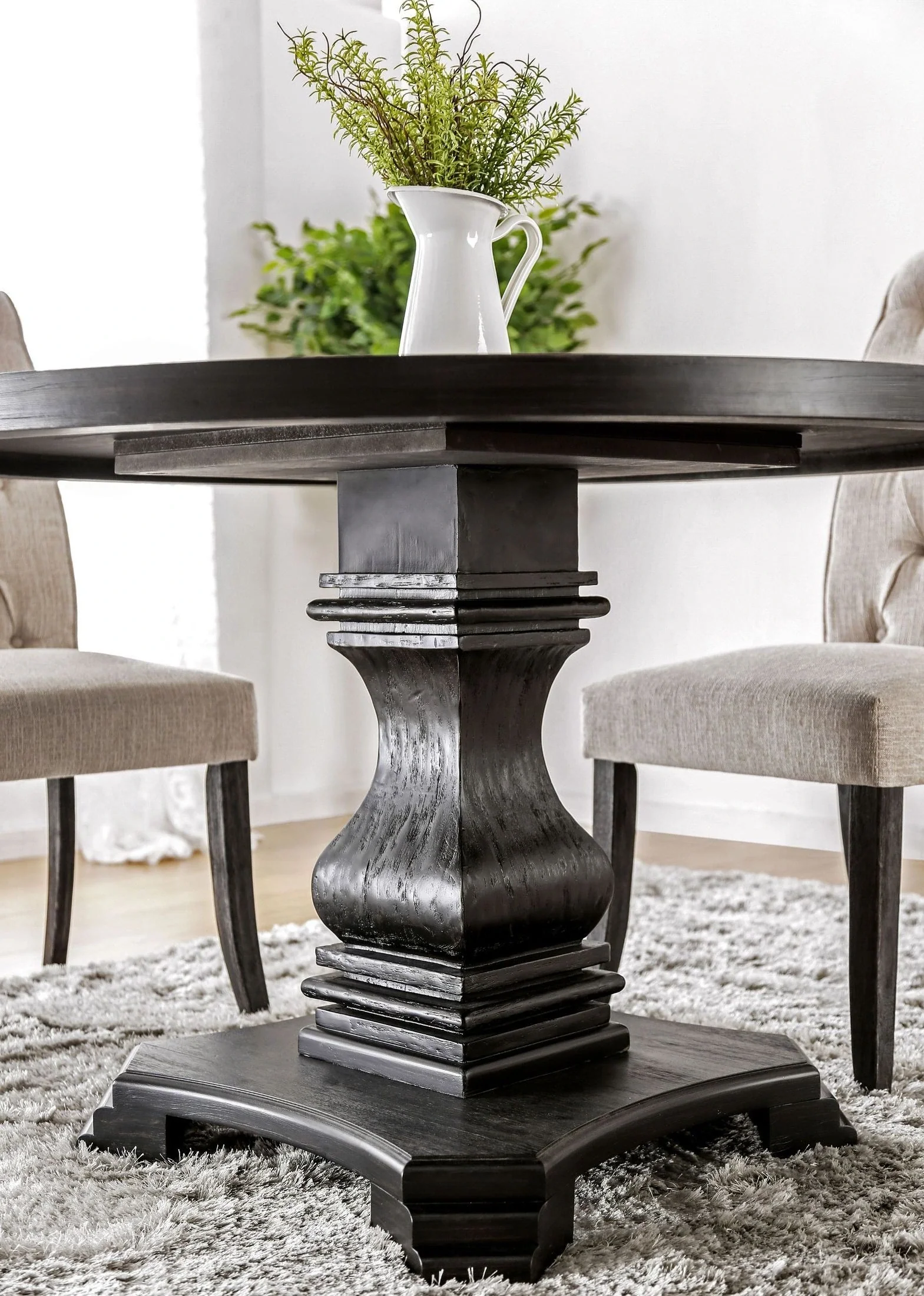 Nerissa Antique Black/Beige Round Table - Image 2