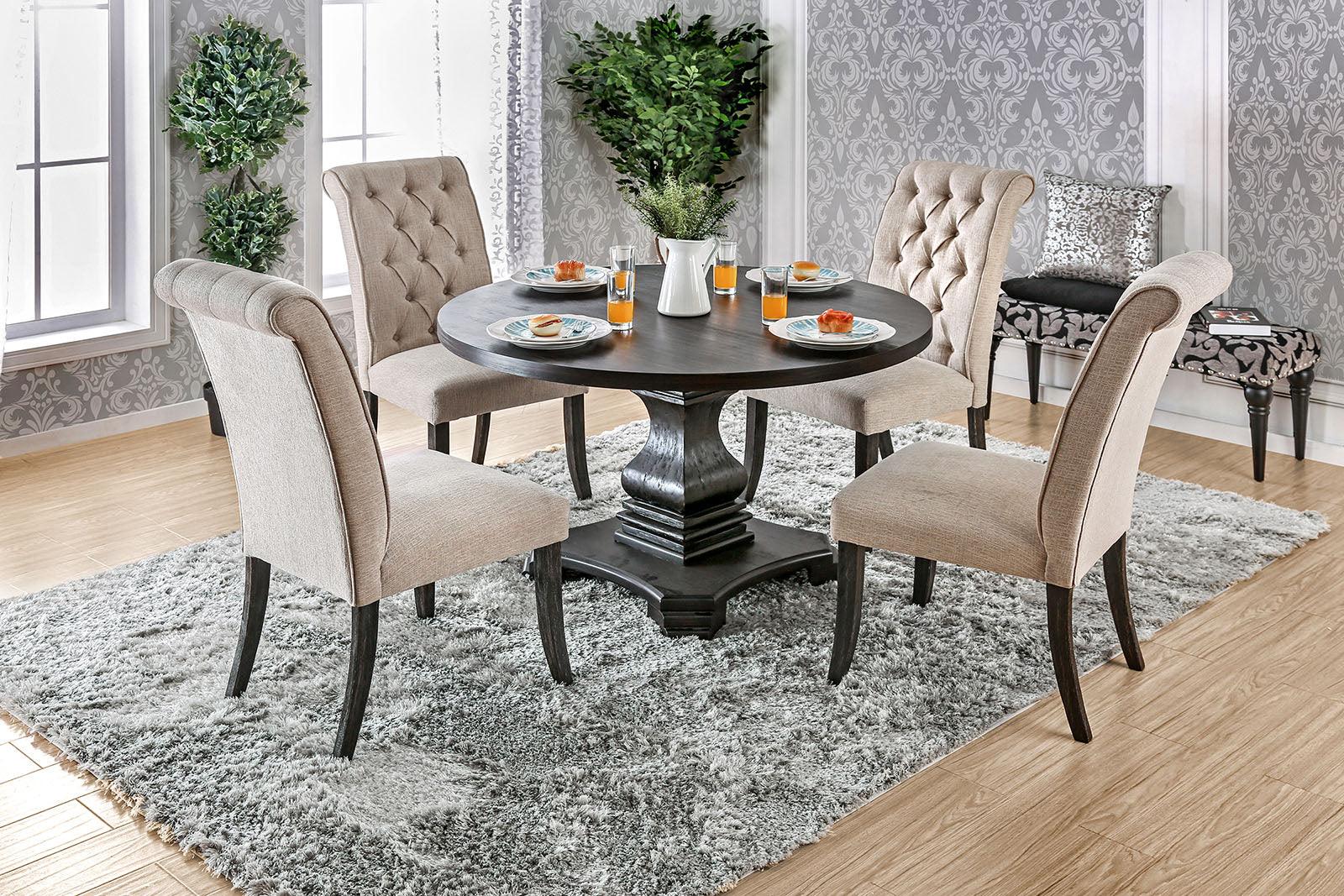 Nerissa Antique Black/Beige Round Table - Image 4