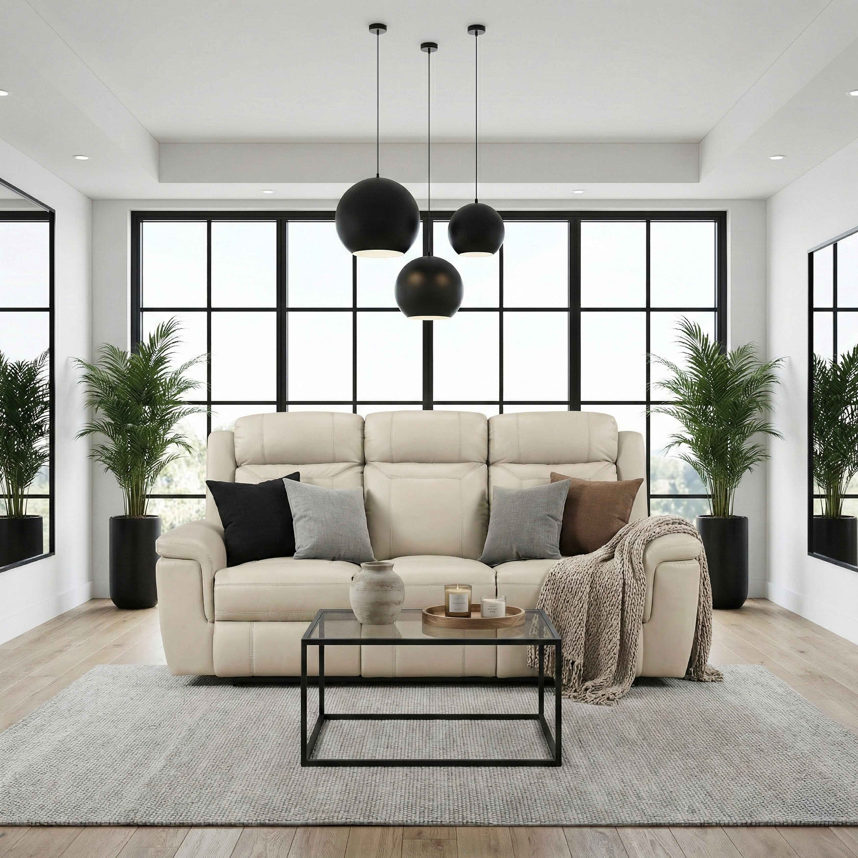Nest Beige Double Reclining Sofa - Image 10