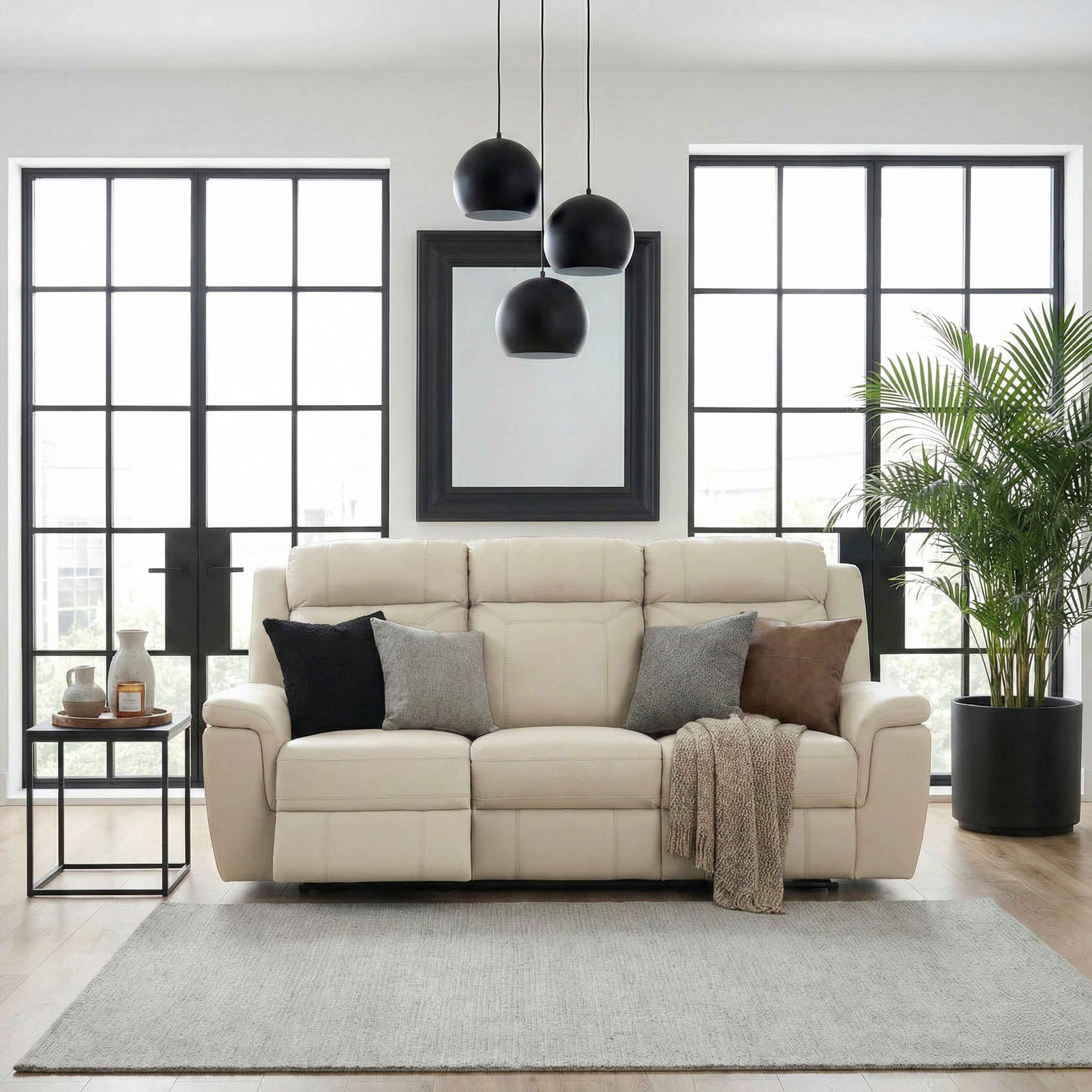 Nest Beige Double Reclining Sofa - Image 14