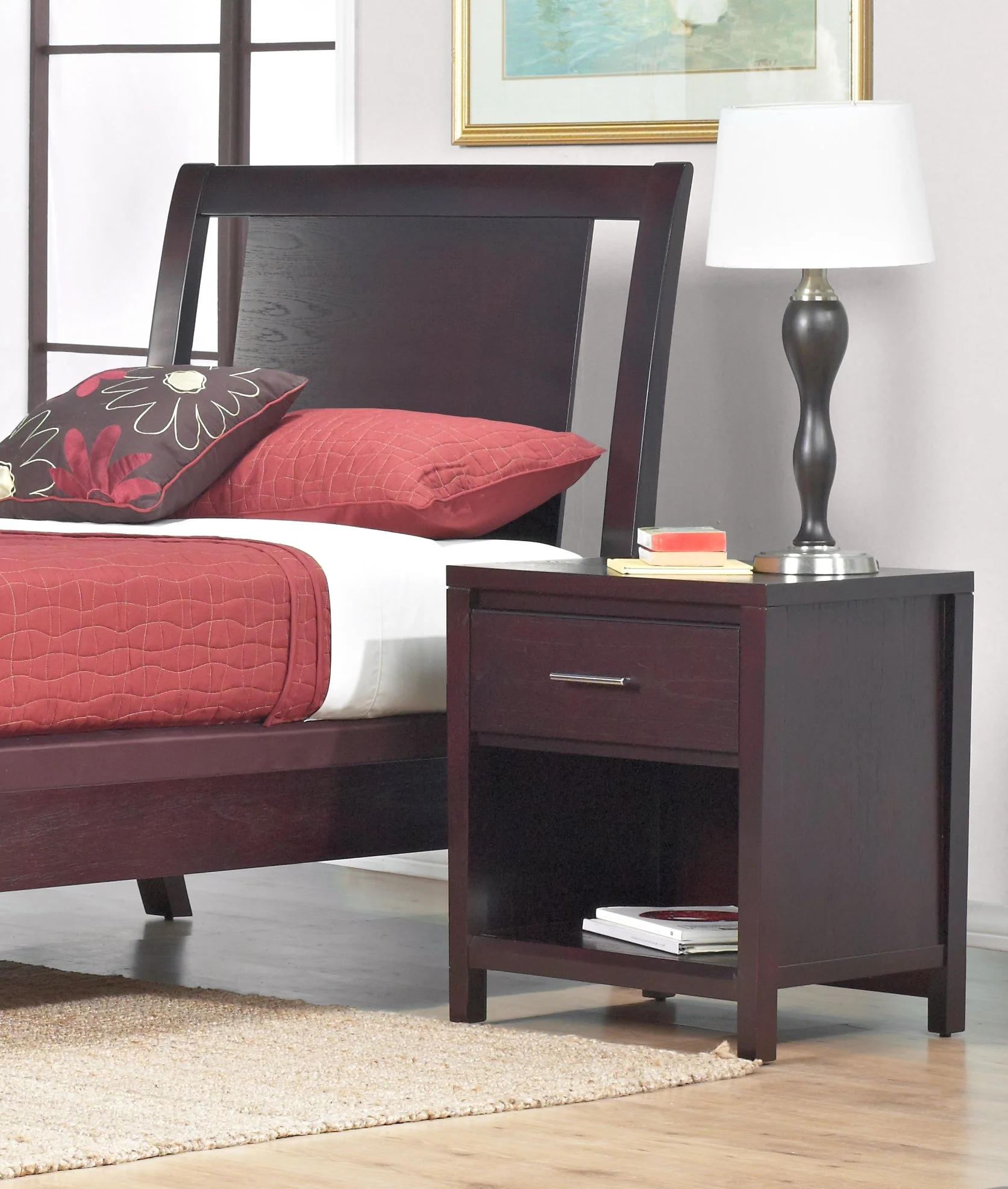 Nevis Charging Station Nightstand in Espresso - Image 12