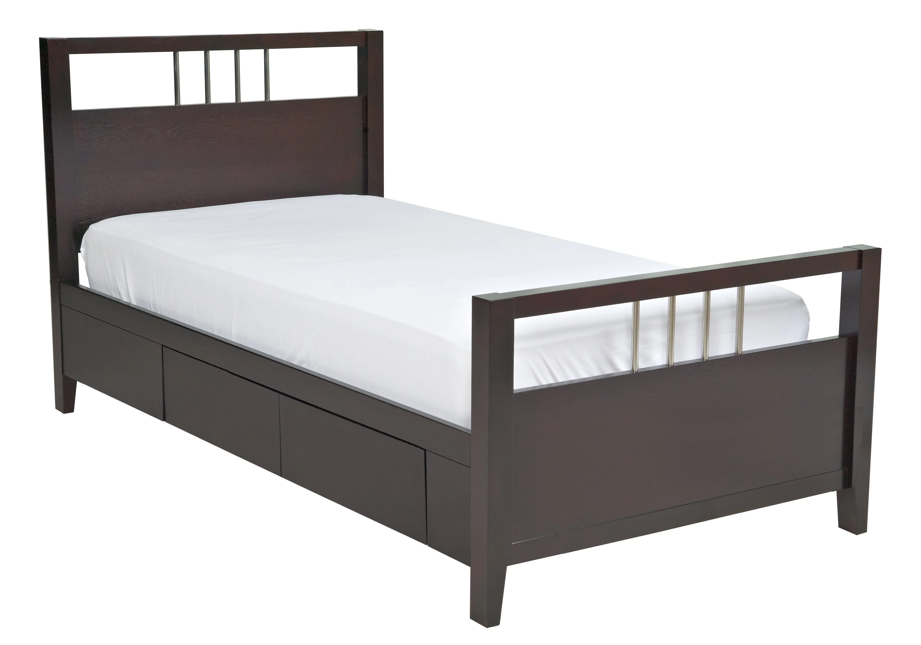 Nevis Eastern King Platform Storage Bed in Espresso - Image 6