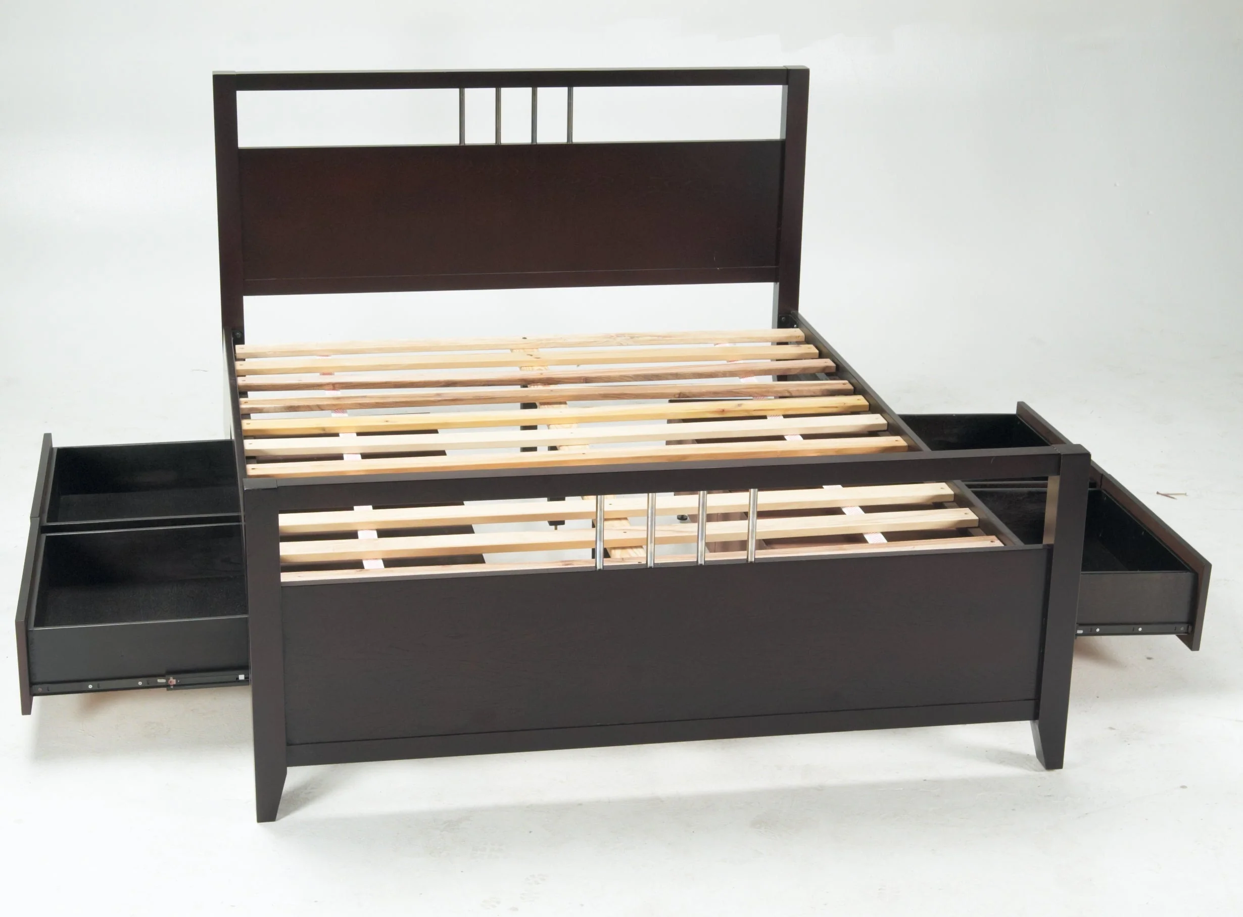 Nevis Queen Platform Storage Bed in Espresso - Image 10