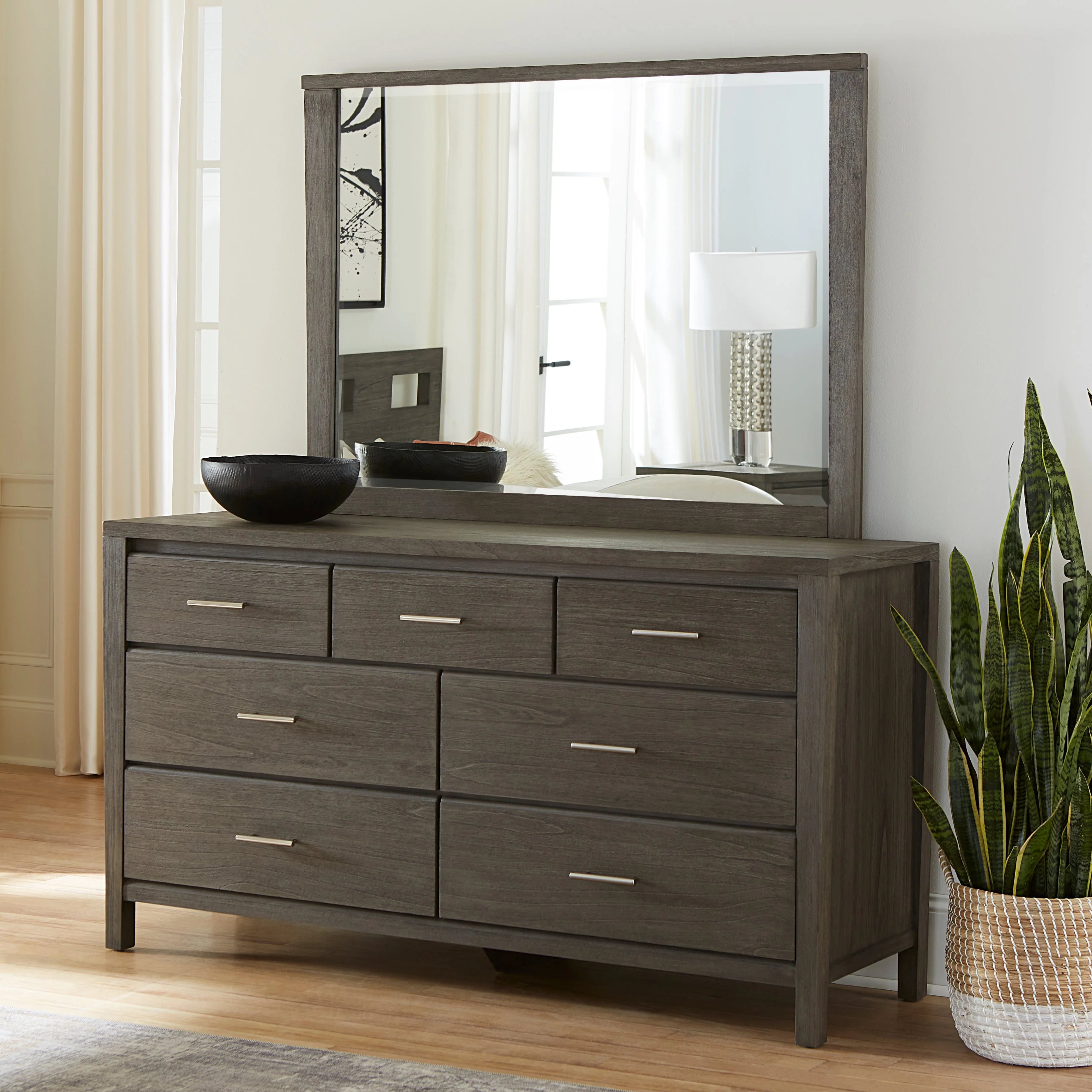 Nevis Seven Drawer Dresser in Sharkskin - Image 7