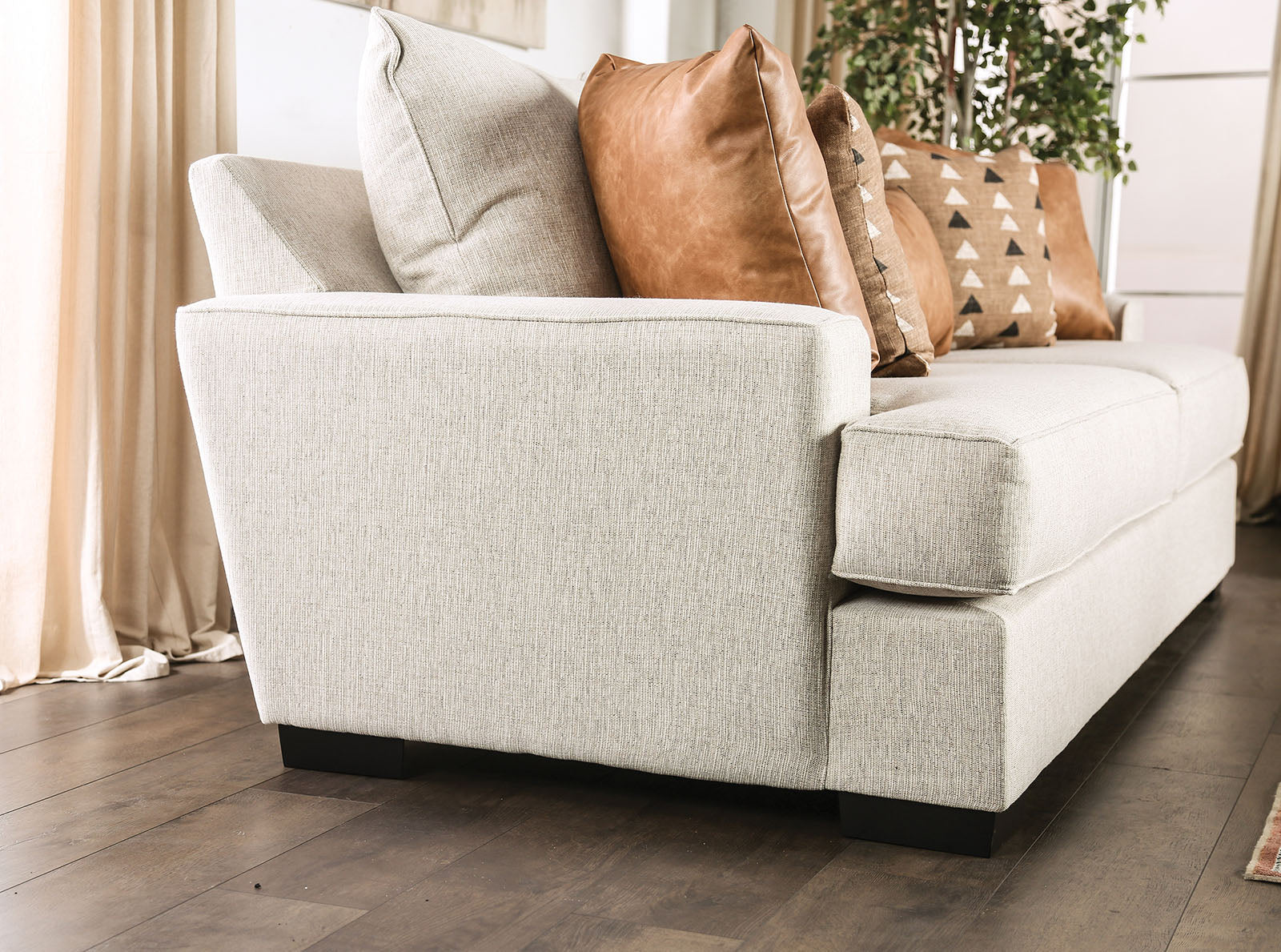 New meadows Sand/Caramel Sofa & Loveseat - Image 4
