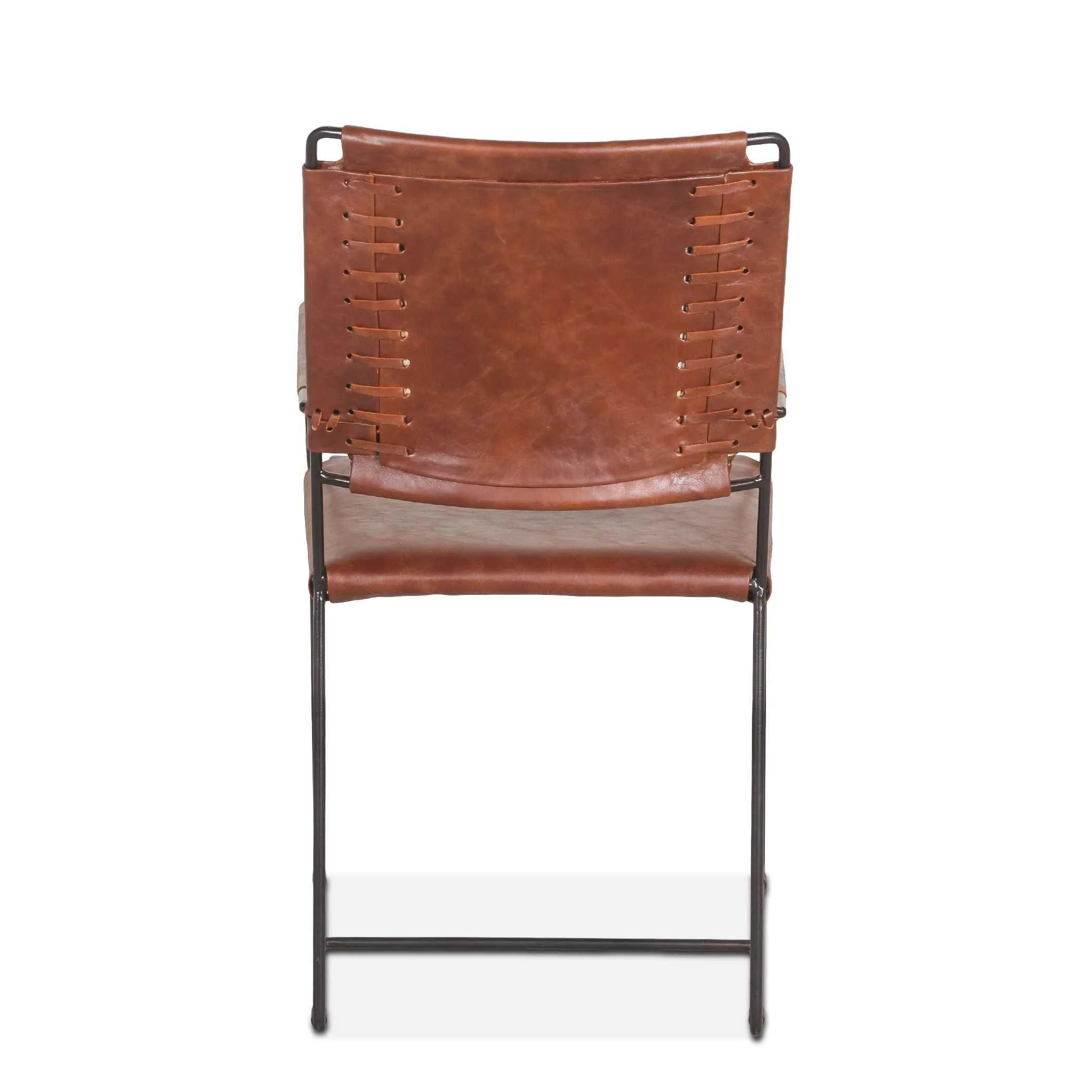 New York 20" Dining Armchair in Tobacco Leather - Image 2