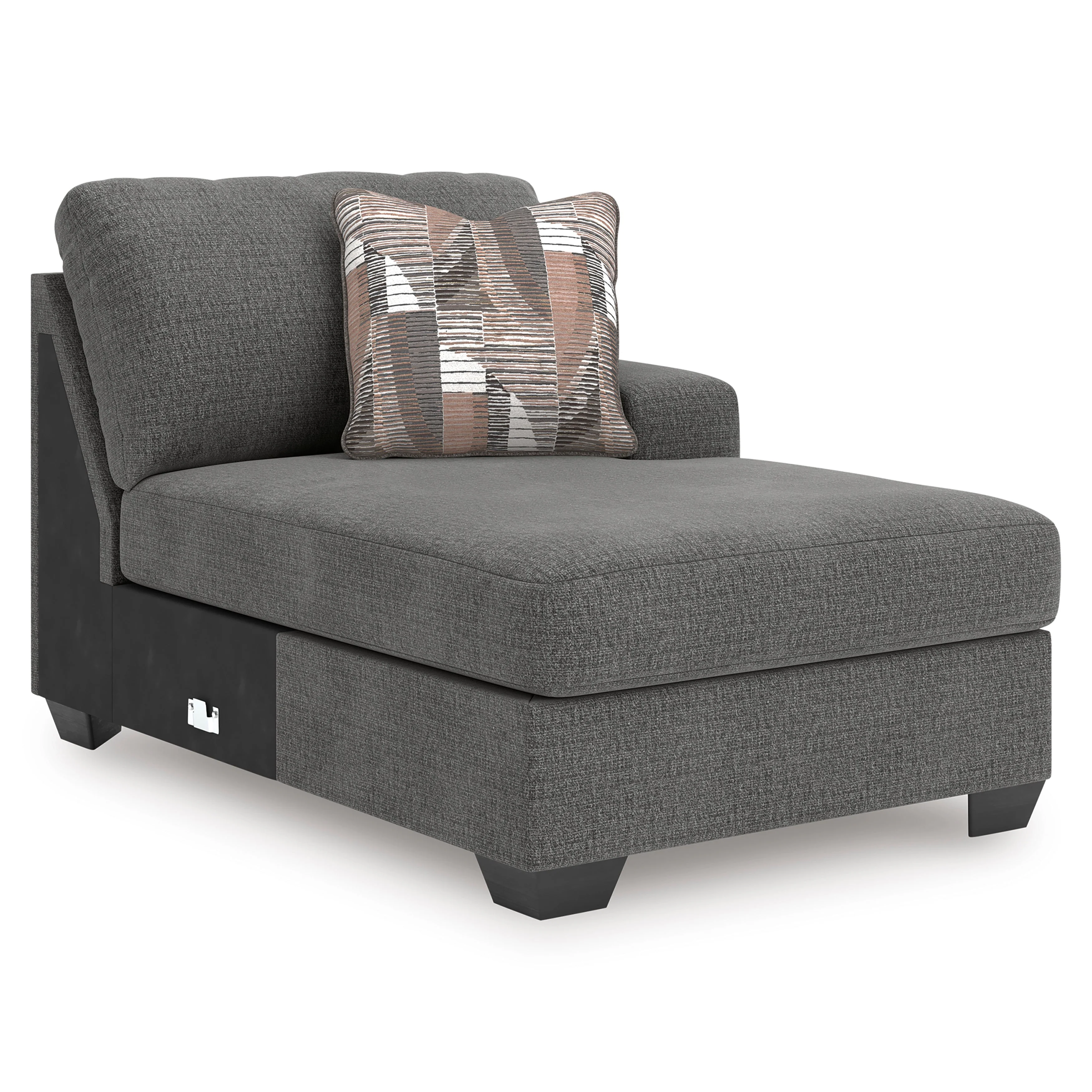 Newellen Greystone 3-Piece Double Chaise Sleeper Sectional - Image 6