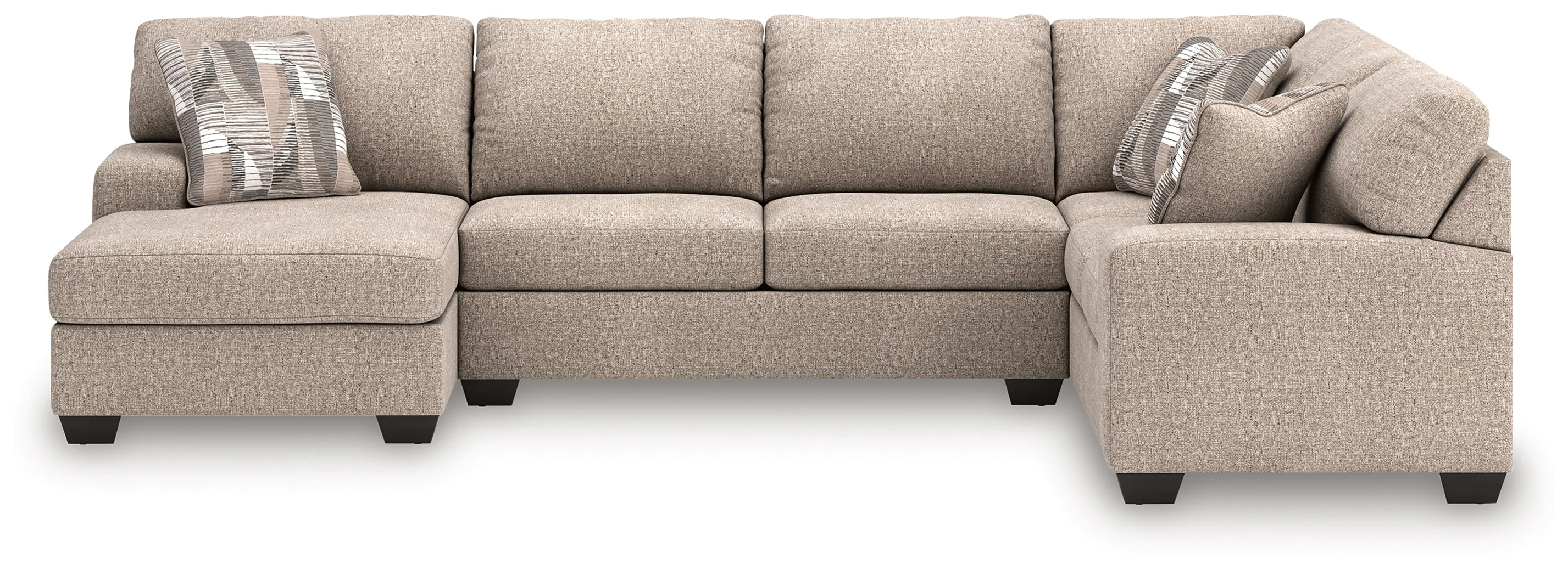 Newellen Hemp 3-Piece (LAF) Chaise Sleeper Sectional