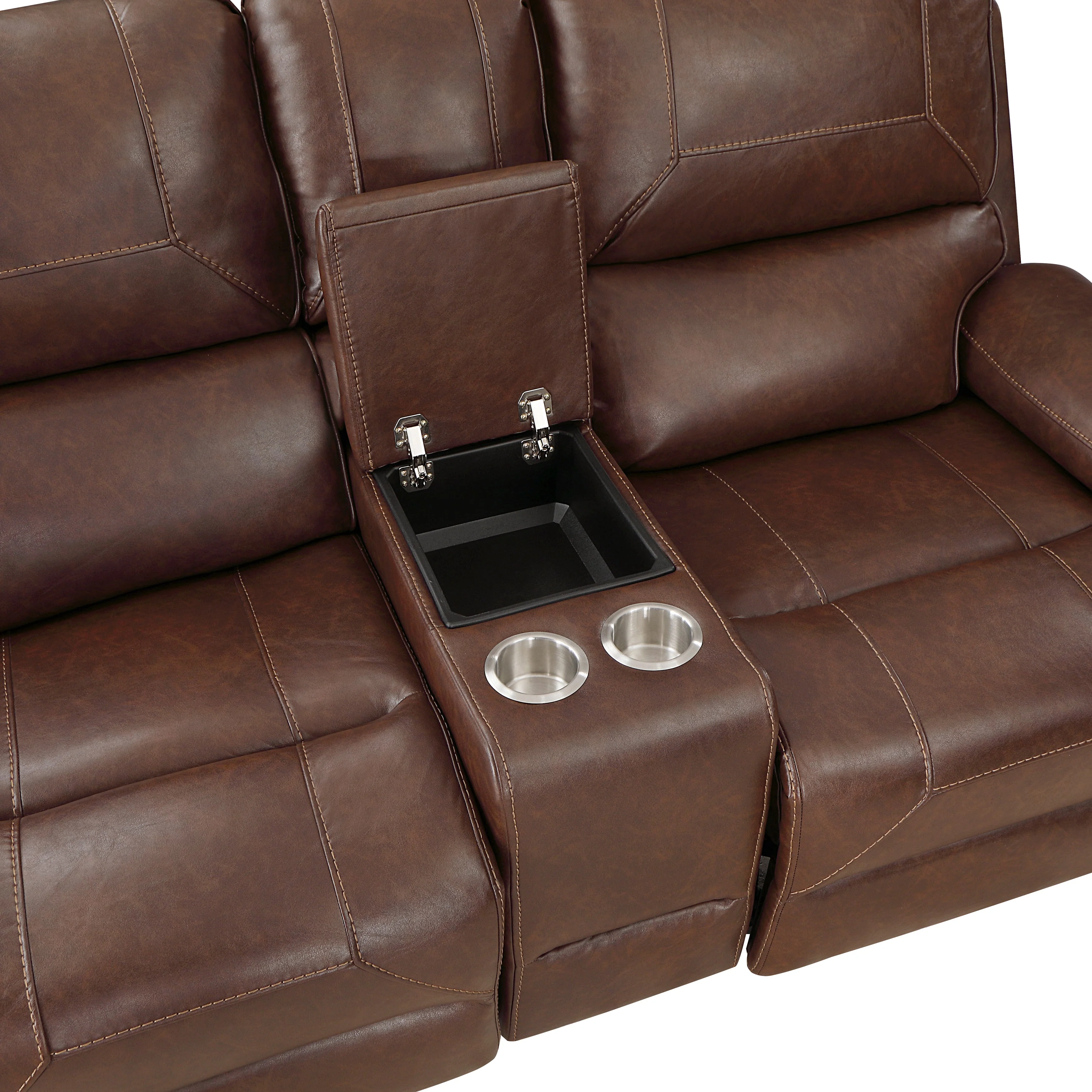 Newnan Brown Double Reclining Living Room Set - Image 11