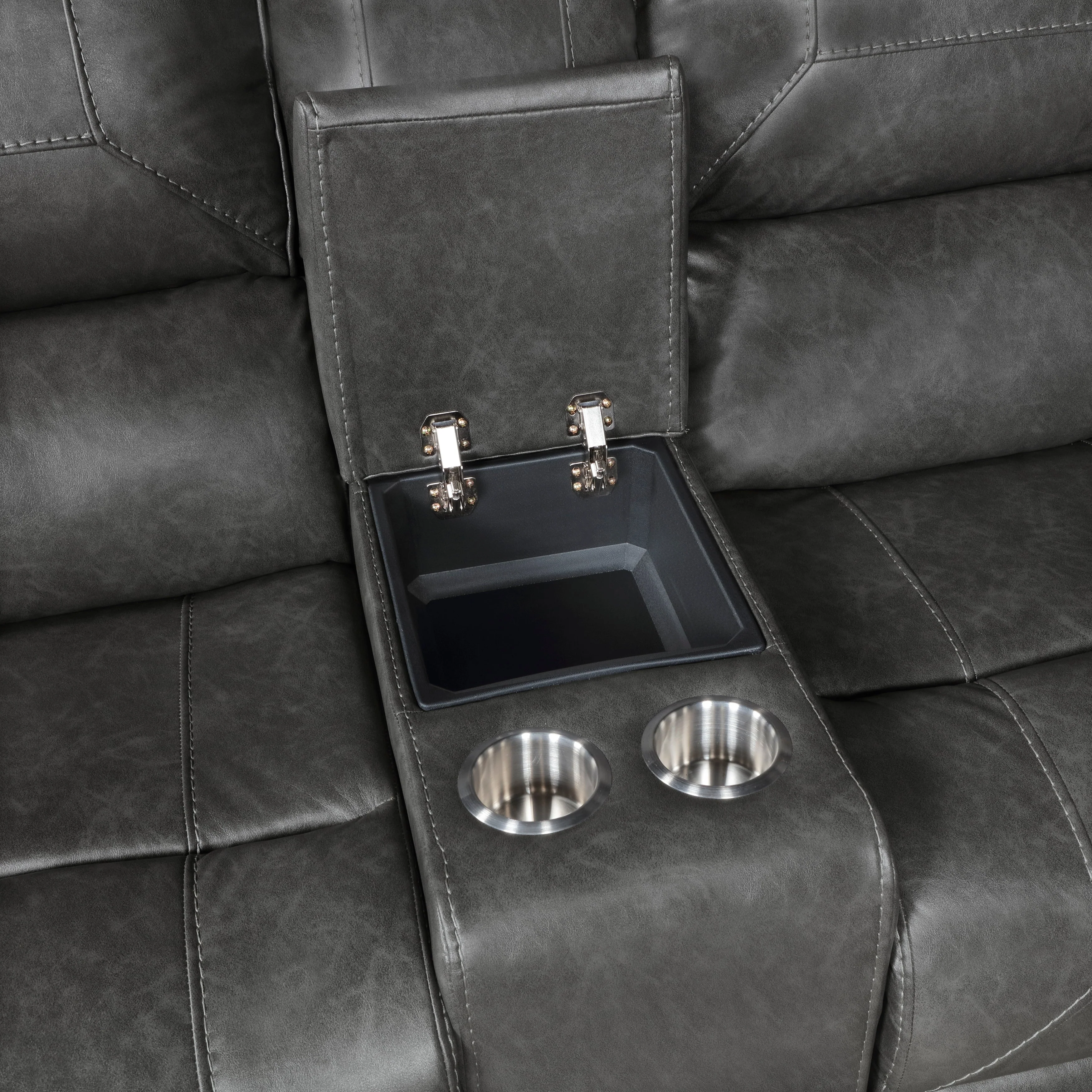 Newnan Gray Double Reclining Living Room Set - Image 13