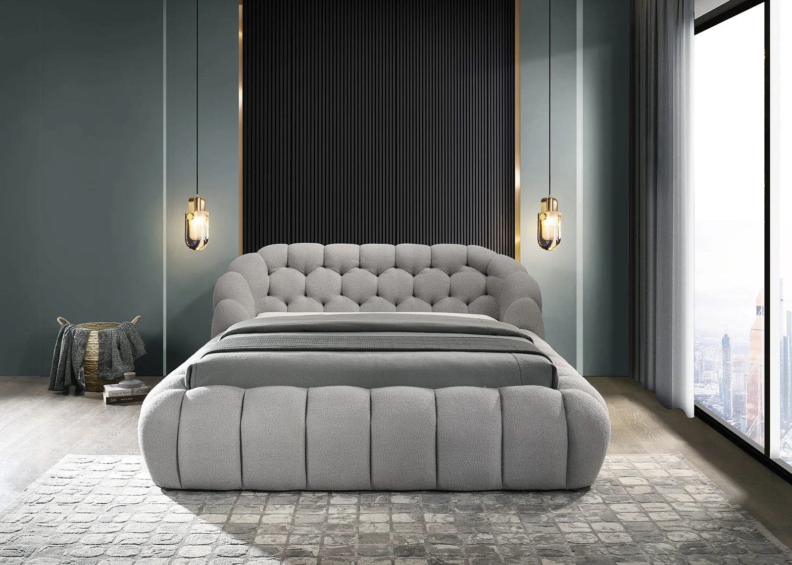 Newquay Gray Queen Bed - Image 2