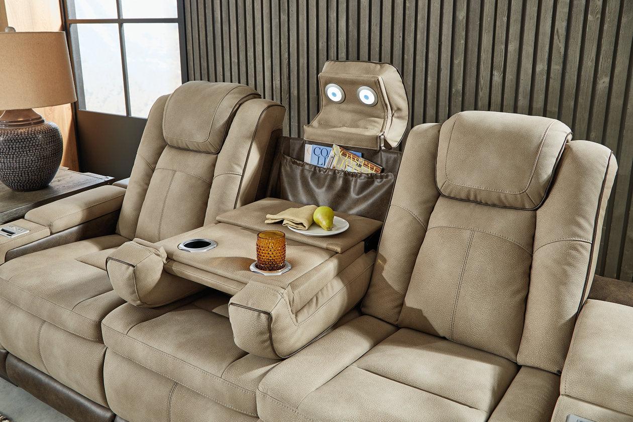Next-Gen DuraPella Sand Dual Power Reclining Sofa - Image 6