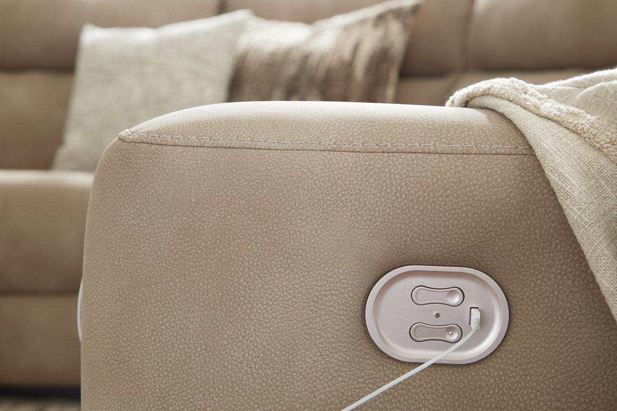 Next-Gen DuraPella Sand Power Reclining Loveseat - Image 3