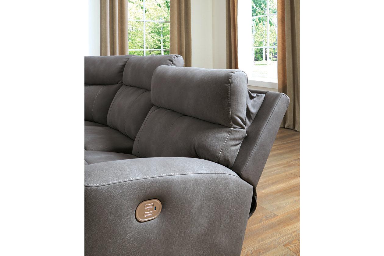 Next-Gen DuraPella Slate 2-Piece Power Reclining Sectional Loveseat - Image 3