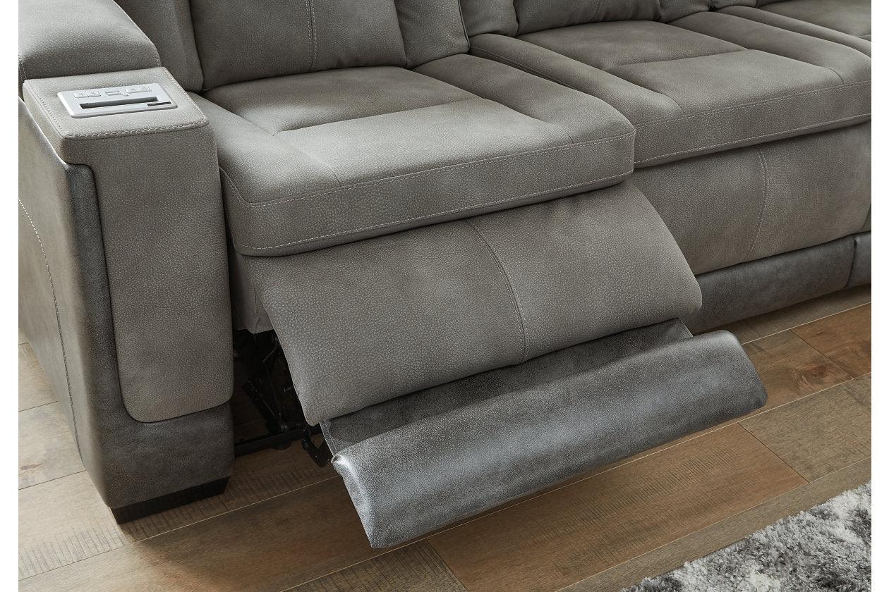 Next-Gen DuraPella Slate Fabric Dual Power Reclining Sofa - Image 12