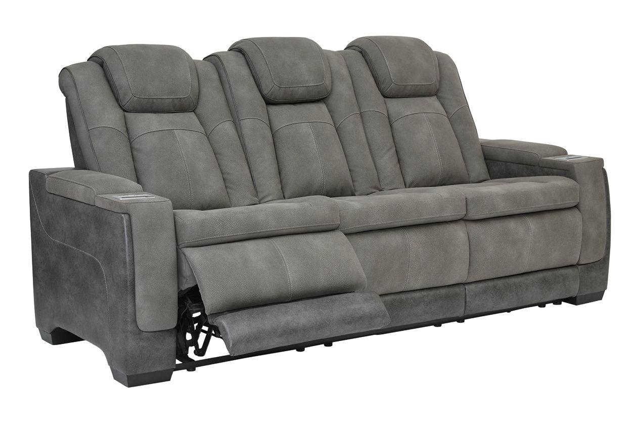 Next-Gen DuraPella Slate Fabric Dual Power Reclining Sofa - Image 2