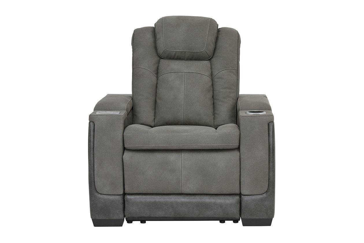Next-Gen DuraPella Slate Performance Fabric Dual Power Recliner /ADJ Headrest - Image 4