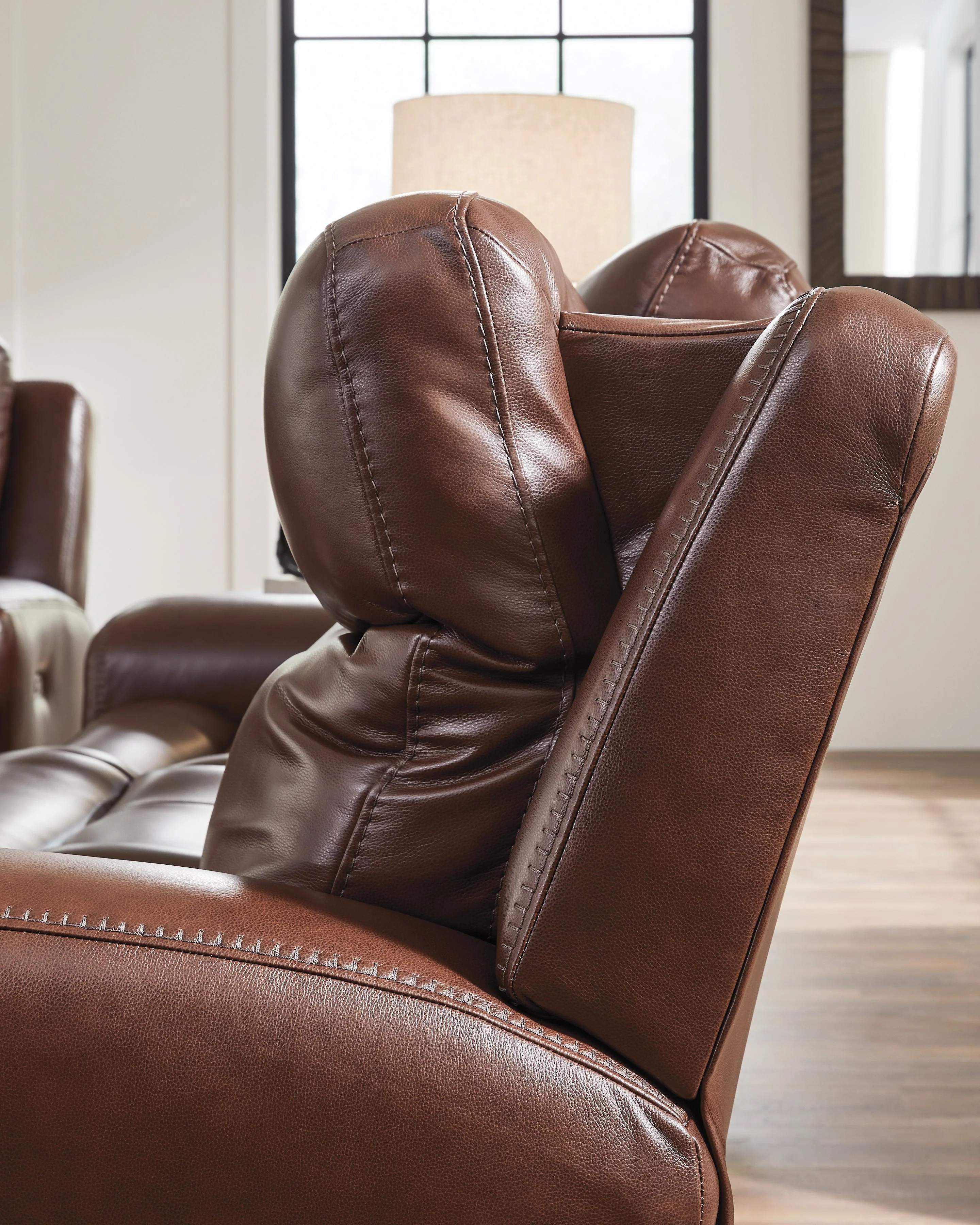 Next Move Mahogany Power Reclining Sofa and Loveseat - Image 6