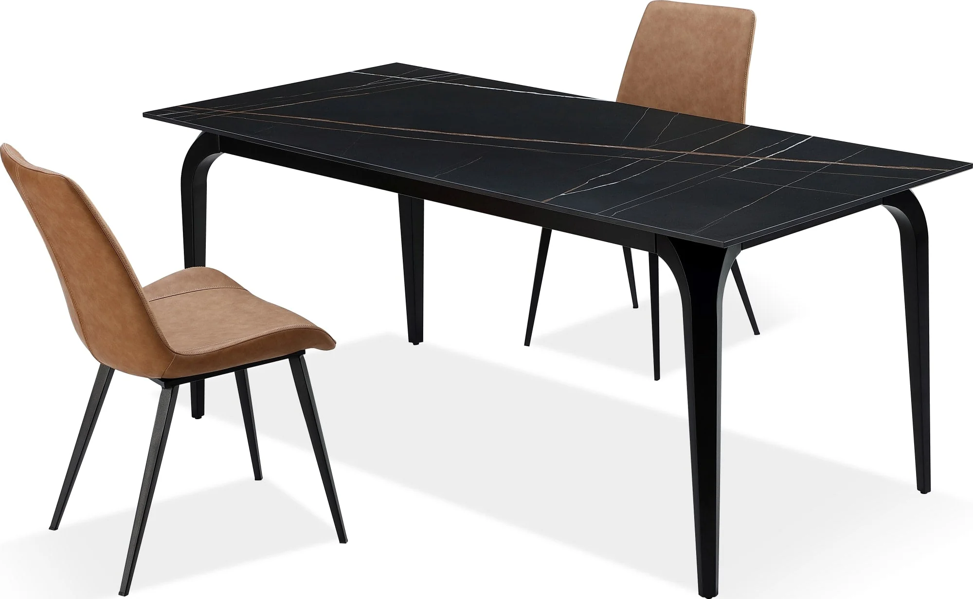 Nicoya Black Stone Top Rectangular Dining Table - Image 8