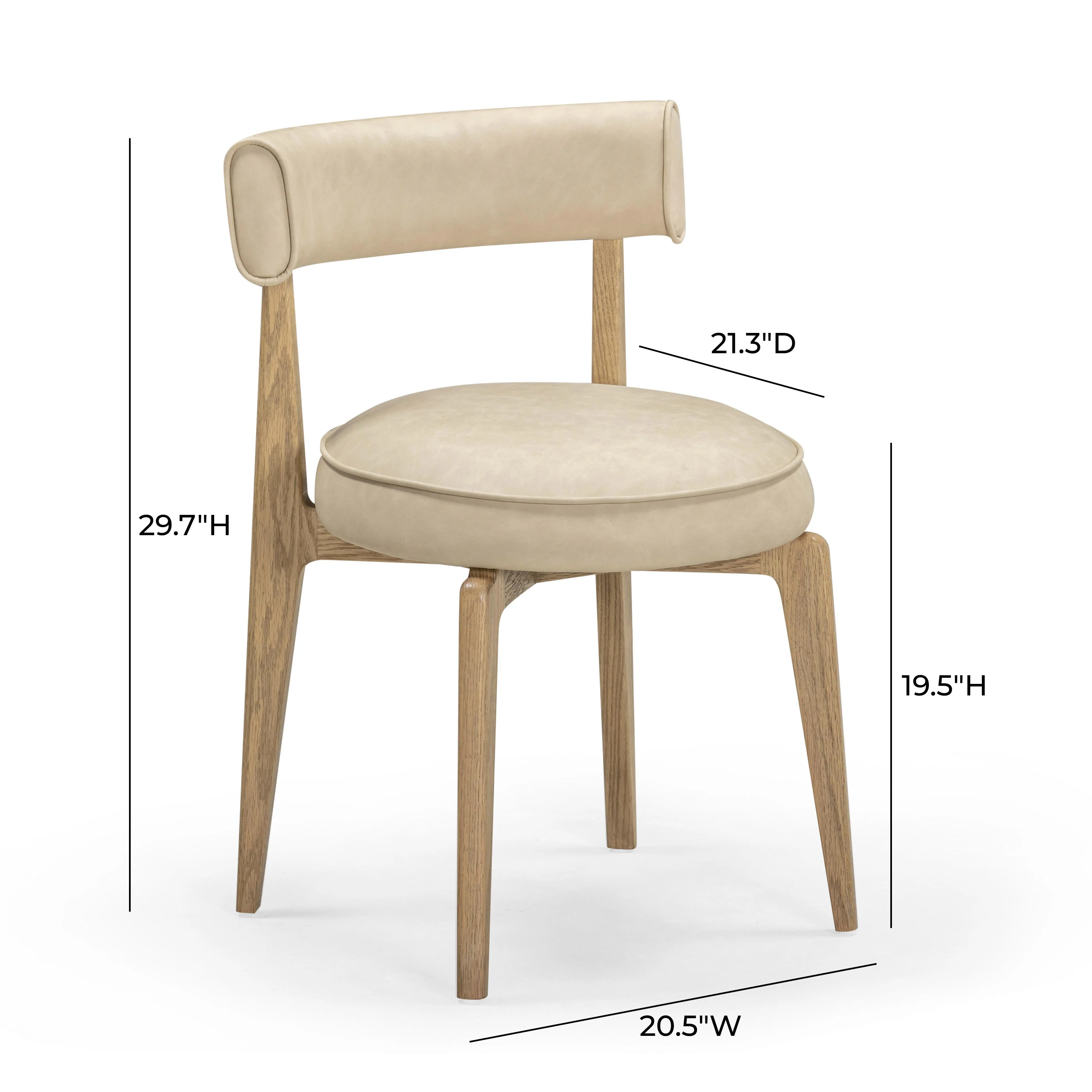 Nikita Performance Vegan Leather Dining Chair - Image 7