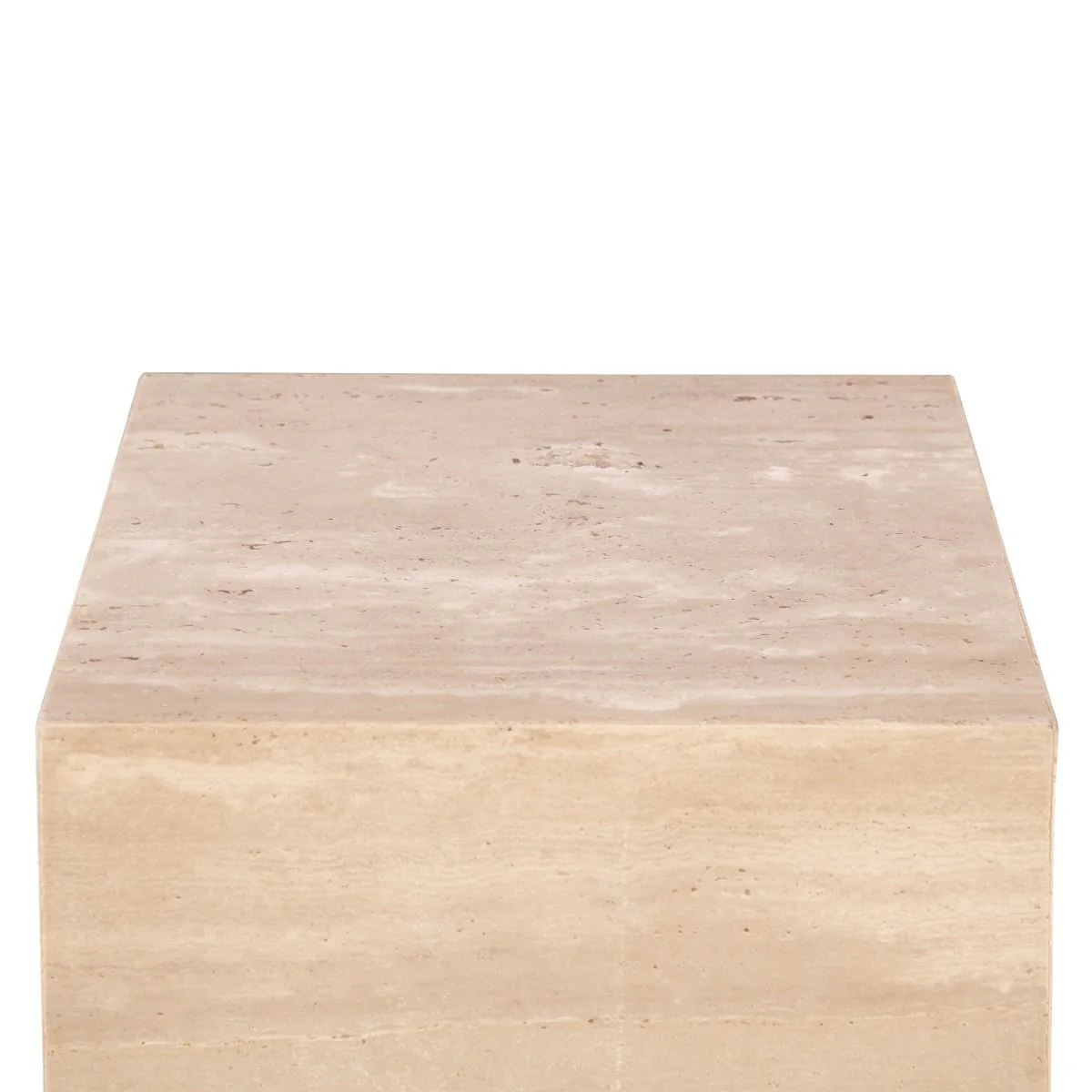 Nile 18" Drum Side Table in Travertine Stone - Image 5