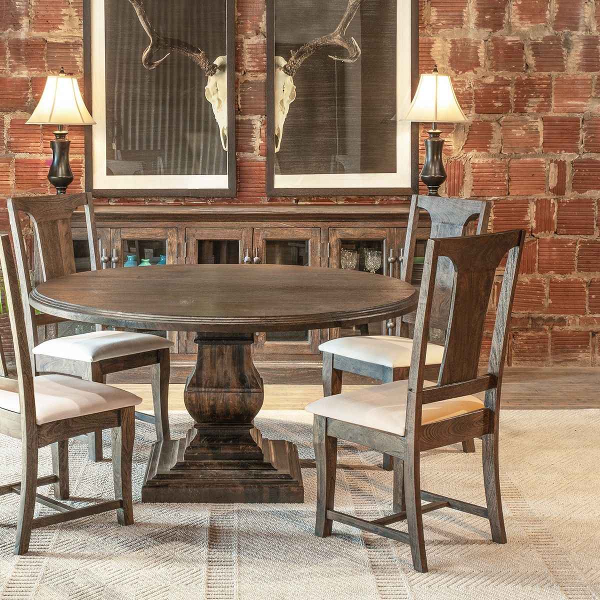 Nimes 18" Upholstered Dining Chair in Weathered Mango, Set of 2 - Image 3