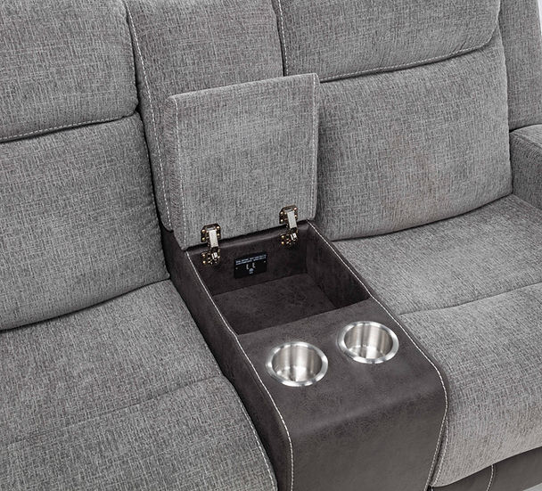 Nisa Grey Reclining Living Room Set - Image 3