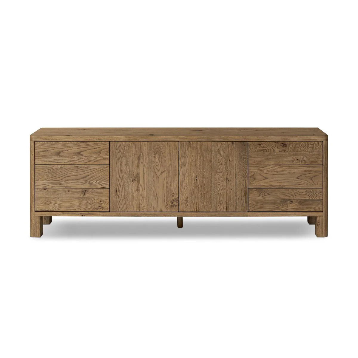 Noeline Media Console - Resawn Worn Oak