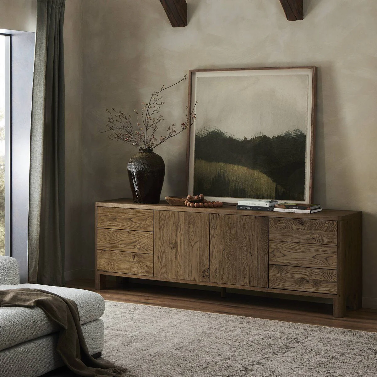 Noeline Media Console - Resawn Worn Oak - Image 13