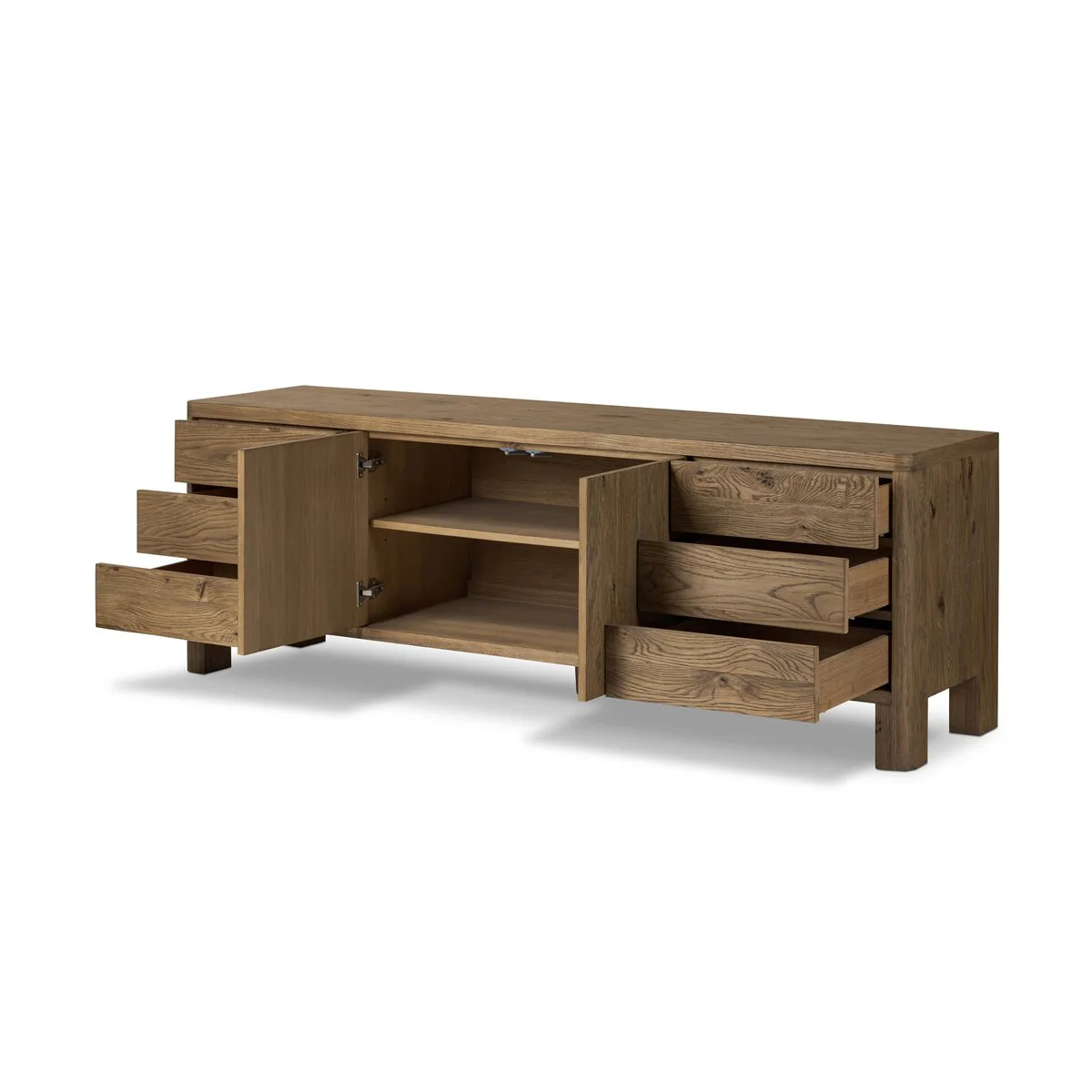 Noeline Media Console - Resawn Worn Oak - Image 6